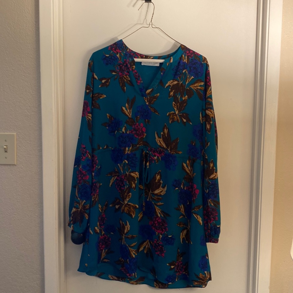 FAITH & ASHER TURQUOISE FLORAL DRESS